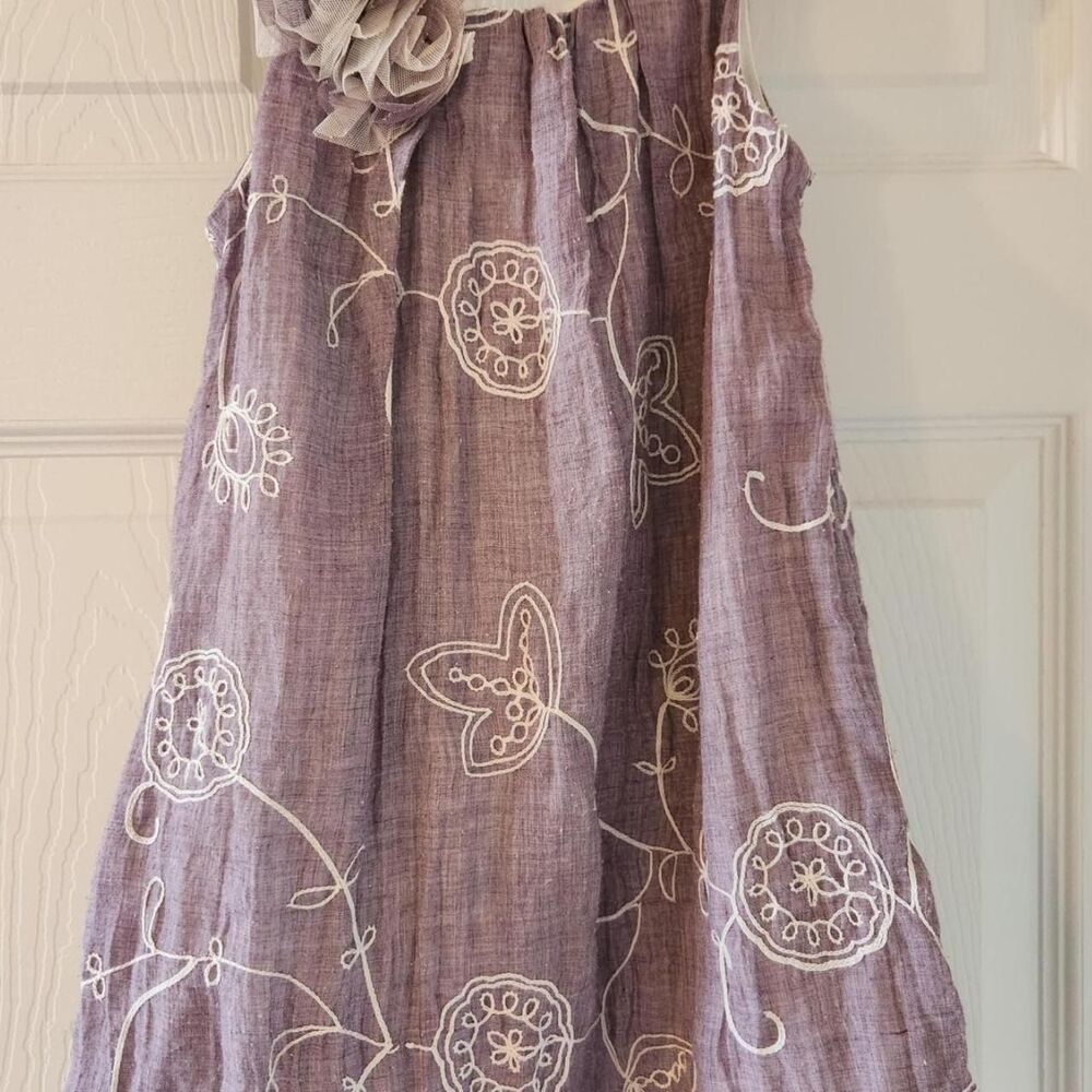 Chloe Purple and Cream Dress